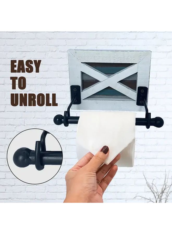 Light Brown Wall Mounted Toilet Paper Holder Bathroom Tissue Storage Rack Home Organizer - Image 5