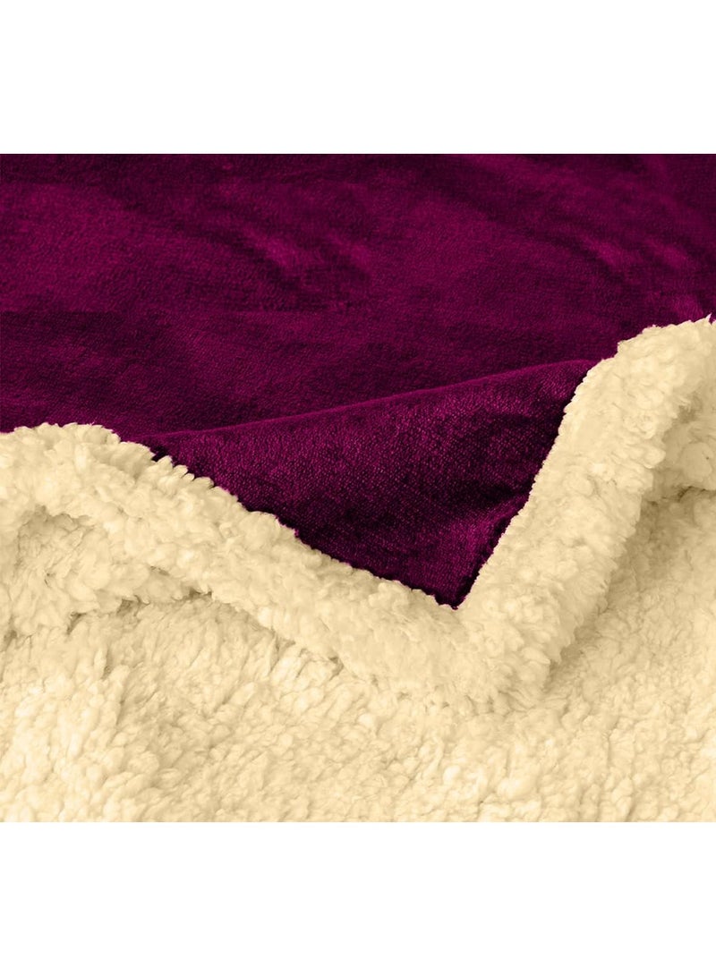 Sherpa Bed Blanket King Size, Double Plush Reversible Fleece, Machine Washable, Warm and Cozy for Bed & Sofa (240x220 cm)  - Image 2
