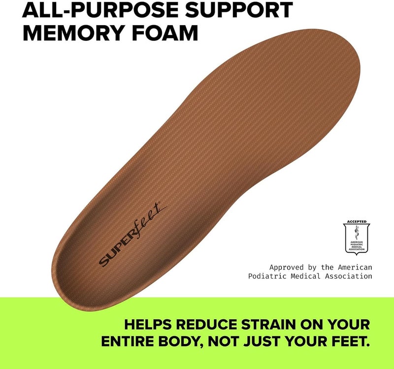 Superfeet Copper - Cushioning Memory Foam Arch Support Insole for Men and Women - Image 2