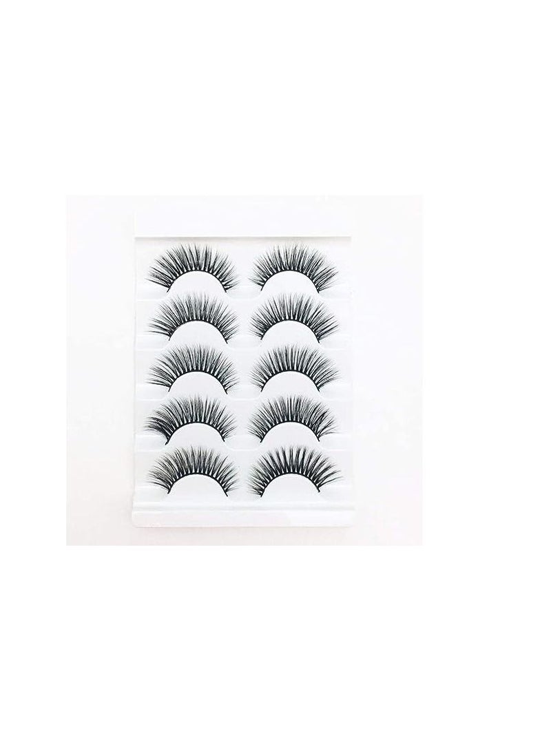 Generic ORiTi False Eyelashes, 5 Pairs 3D Natural Fluffy false Lashes, Hand-made Dramatic Thick Crossed Cluster false Eye Lashes,Reusable Soft Long Lashes Pack for Makeup (F830)  - Image 4