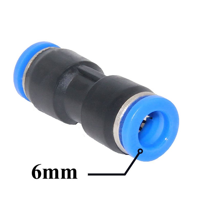 Beduan Push To Connect Fitting  6Mm Tube Od Pneumatic Quick Adapter Tubing Air Hose Line Pipe Fitting 20Pcs For 1/4"" Tube Od - Image 2