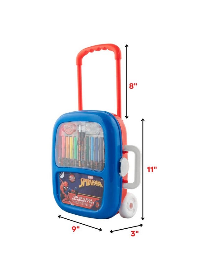 Innovative Designs Marvel Spiderman Color and Roll Activity Set with Carrying Case, Stickers, & Art Supplies - Image 4
