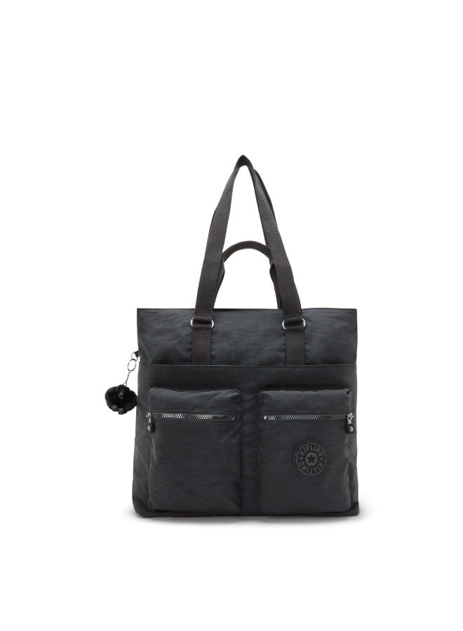 كيبلينغ حقيبة توت كبيرة إنديا مع قسم للابتوب مقاس 17.5 بوصة – بلاك نوار (أسود) - Image 1