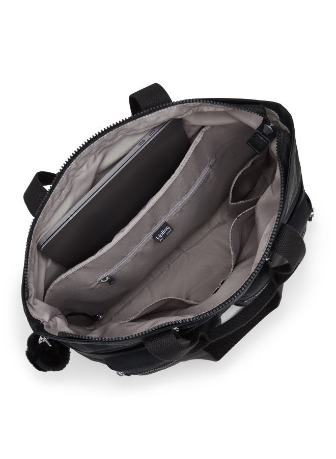 كيبلينغ حقيبة توت كبيرة إنديا مع قسم للابتوب مقاس 17.5 بوصة – بلاك نوار (أسود) - Image 5