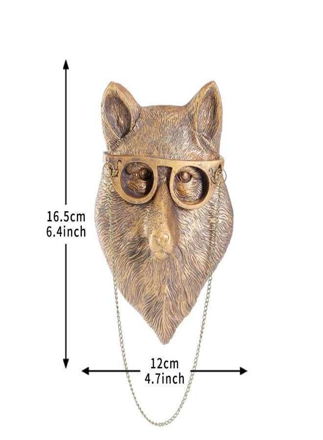 Joogour Head Wall Mount Decor,Resin Animal Sculptures，Art Deco Wall Hanging Decoration for Living Room Bedroom Officeroom Gift (Fox) - Image 2