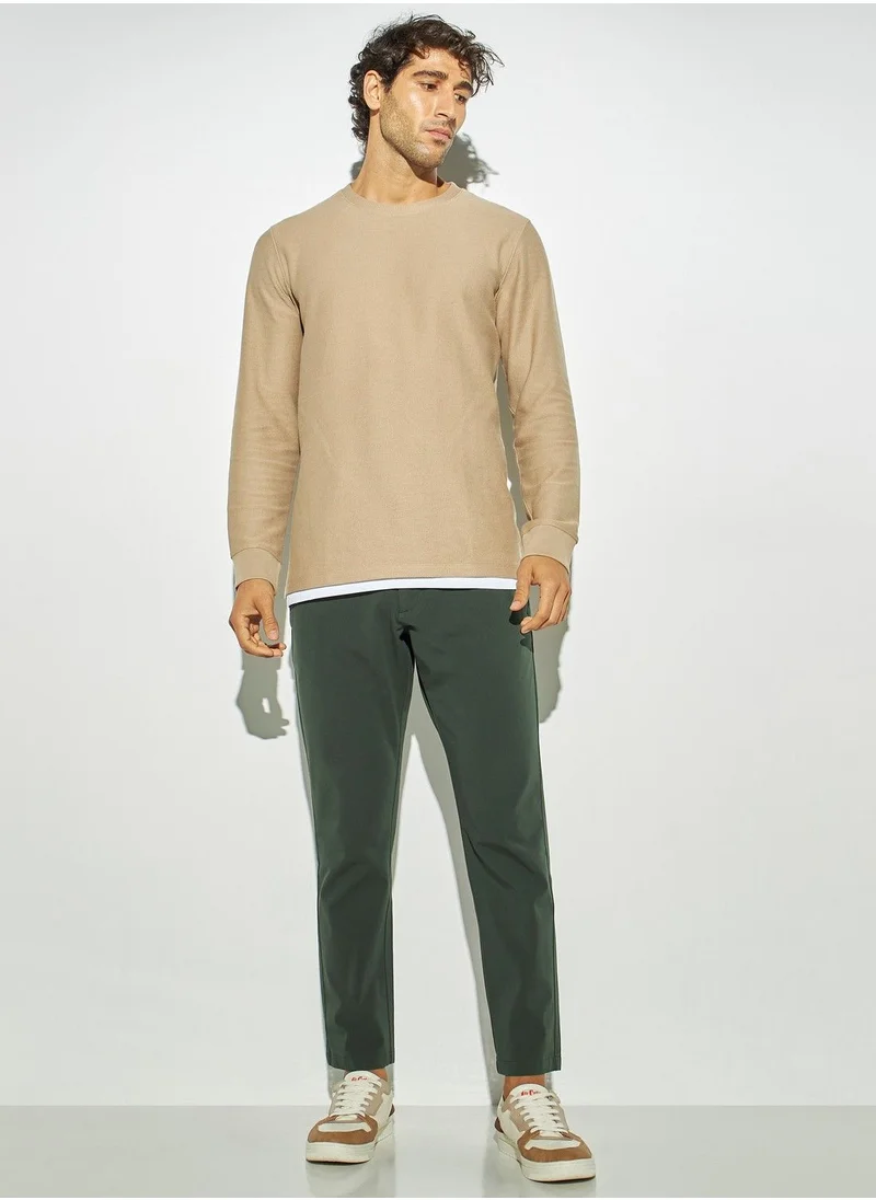 Iconic Iconic Solid Relaxed Fit Chinos