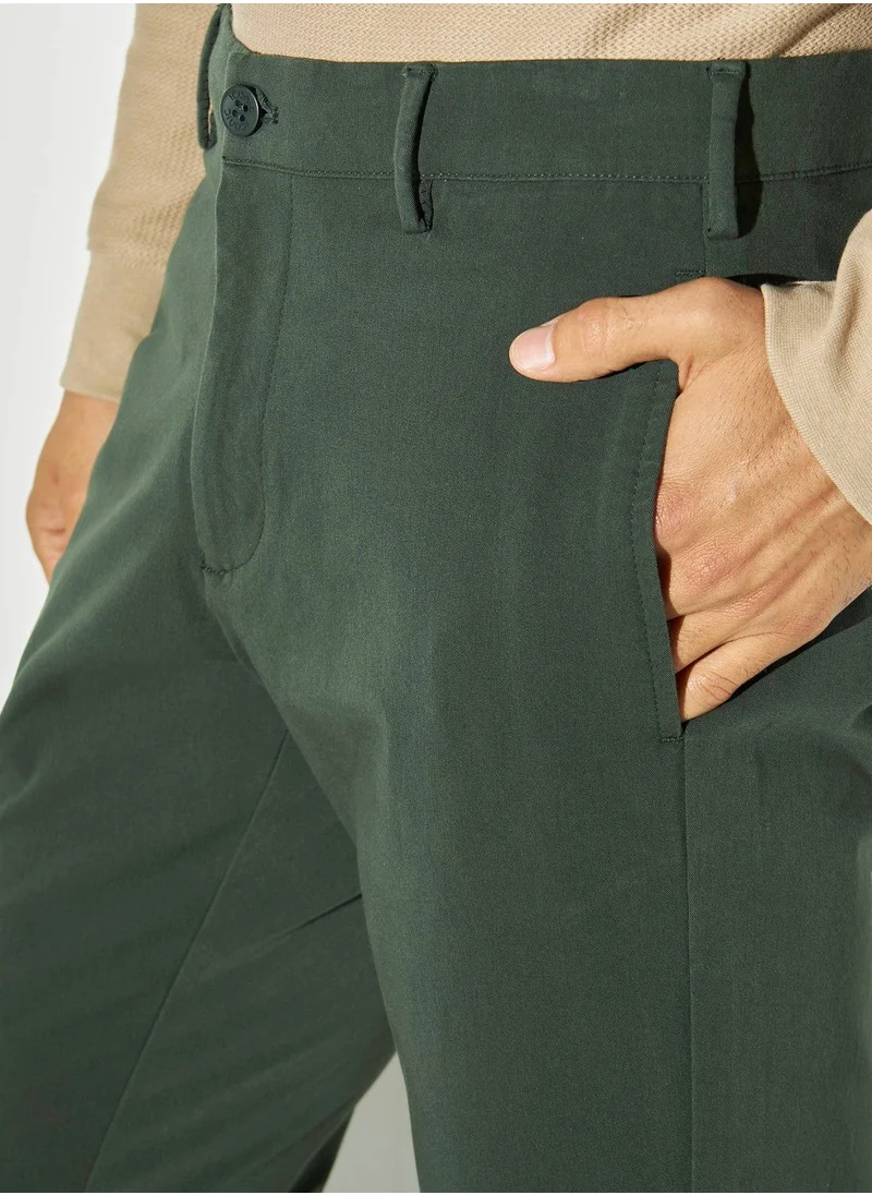 Iconic Iconic Solid Relaxed Fit Chinos