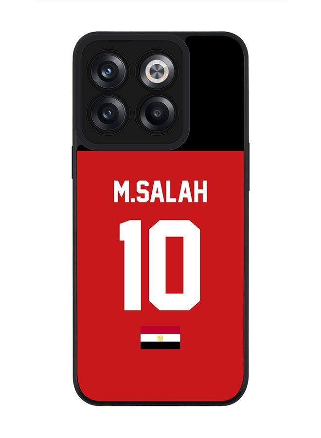 Stylizedd Rugged Black edge case for OnePlus 10T Slim fit Soft Case Flexible Rubber Edges Anti Drop TPU Gel Thin Cover - Football Team - Egypt Player Name - M.Salah - Image 1