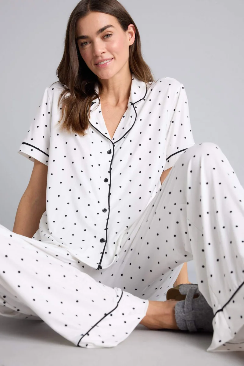 ديفاكتو Softshell Polka Dot 2 Piece Pyjamas Set