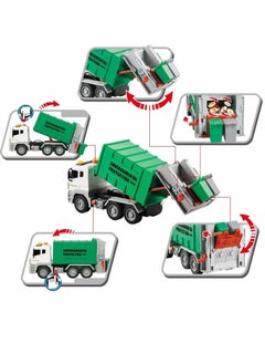 Y&D Garbage Truck Toy, 12" Trash Recycle with Sound and Light  - Image 4