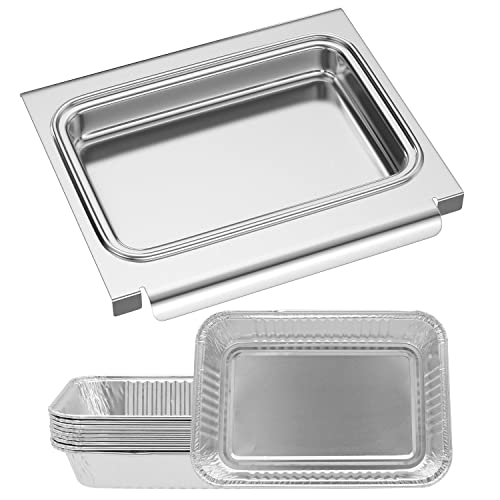 EasiBBQ 67047 Catch Pan Holder with Aluminum Drip Pans for Weber Spirit I&II 200/300 Series, Drip Tray for Genesis II LX200/300 Series, Grease Cup/Tray Replacement Part for Weber 67047 83156 6415 - Image 1