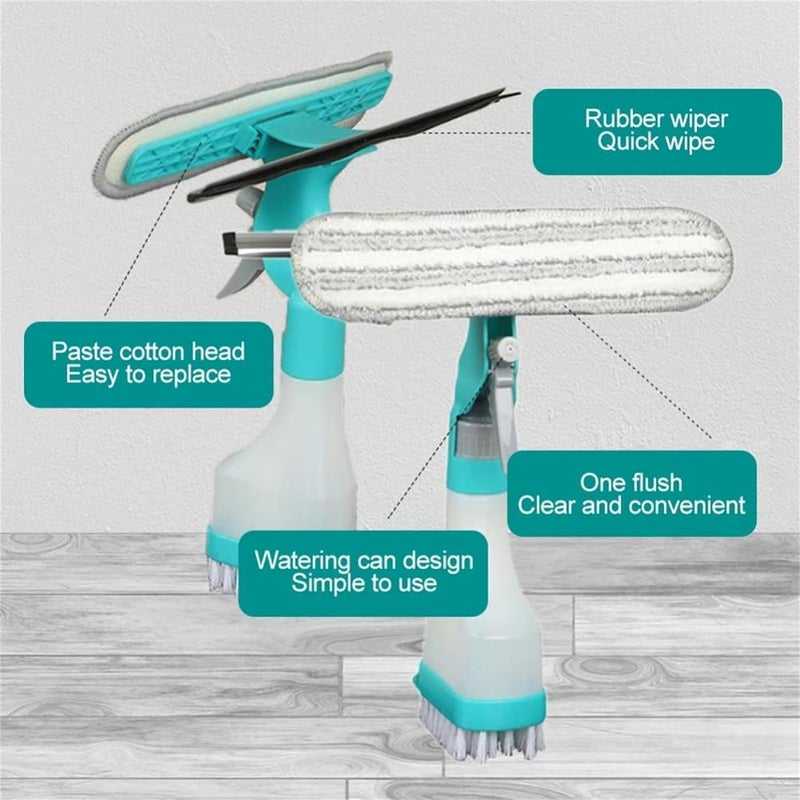 MORPICH Multi-Purpose Silicone Squeegee 4-in-1 Set for Windows, Glass, Shower Doors, Car Windshields, Including Spray Bottle, Brush, Squeegee, Two Wipes - Image 3