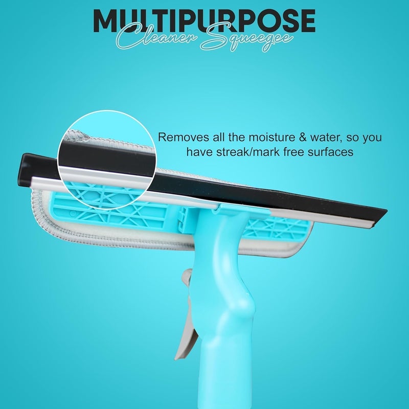 MORPICH Multi-Purpose Silicone Squeegee 4-in-1 Set for Windows, Glass, Shower Doors, Car Windshields, Including Spray Bottle, Brush, Squeegee, Two Wipes - Image 5