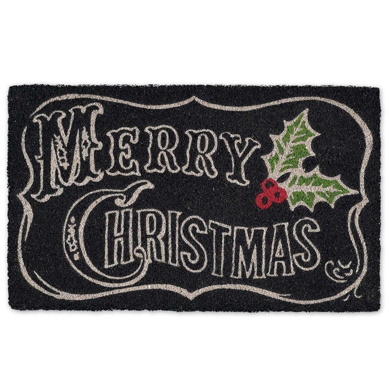 DII Outdoor Christmas Door Mat Collection Decorative Holiday Doormat Front Porch Dcor 17x29 Merry Chalkboard