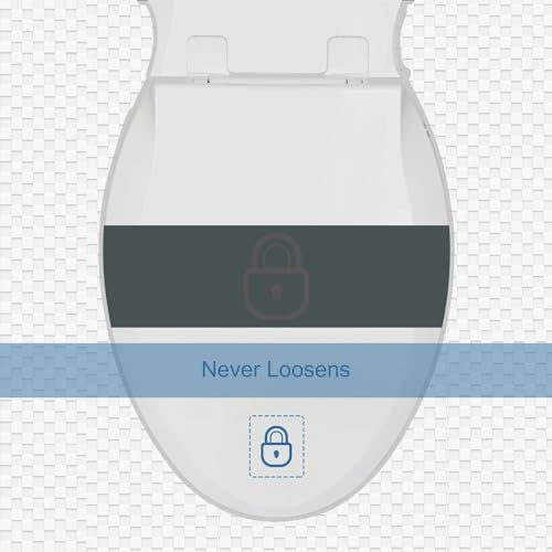 JINGZE Elongated Toilet Seat Slow Close, Quiet Toilet Seat Cover with Never Loosen Durable Toilet Seat Lid Easy to Install & Clean, Polypropylene (PP), White - Image 4