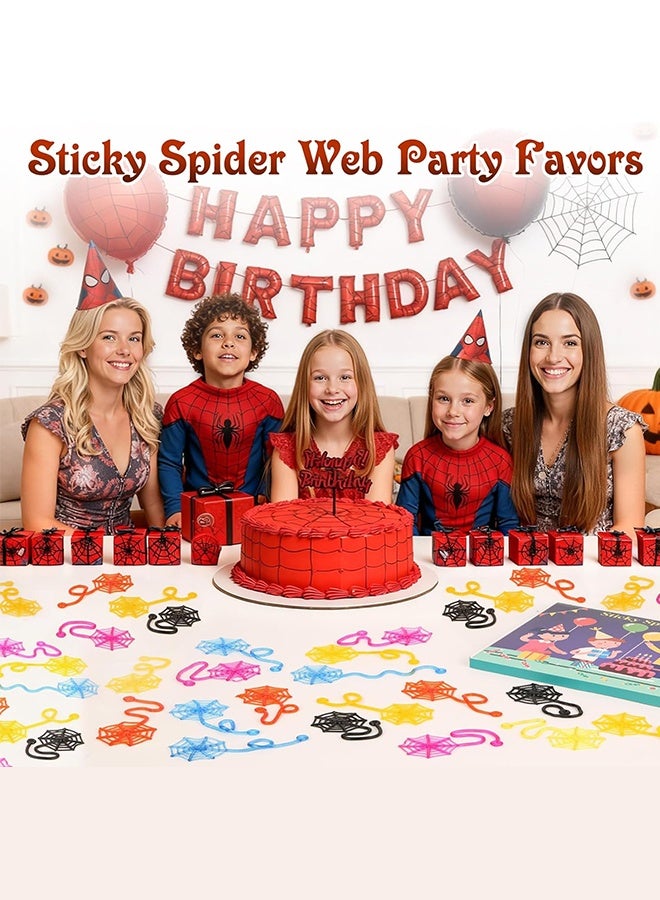 Organizer 30 Pcs Sticky Spider Web Hands for Kids Bulk Birthday Party Favors Decorations, Spider Webs for Classroom Prizes, End of Year Student Gifts Pinata Fillers, Goodie Bag Stuffers for Kids Boys Girls - Image 2