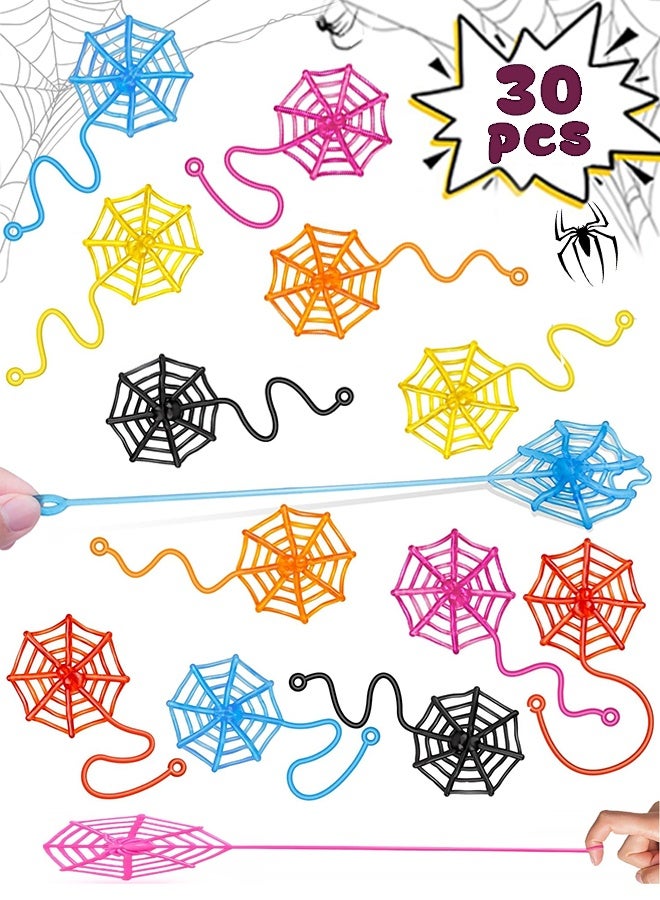 Organizer 30 Pcs Sticky Spider Web Hands for Kids Bulk Birthday Party Favors Decorations, Spider Webs for Classroom Prizes, End of Year Student Gifts Pinata Fillers, Goodie Bag Stuffers for Kids Boys Girls - Image 1