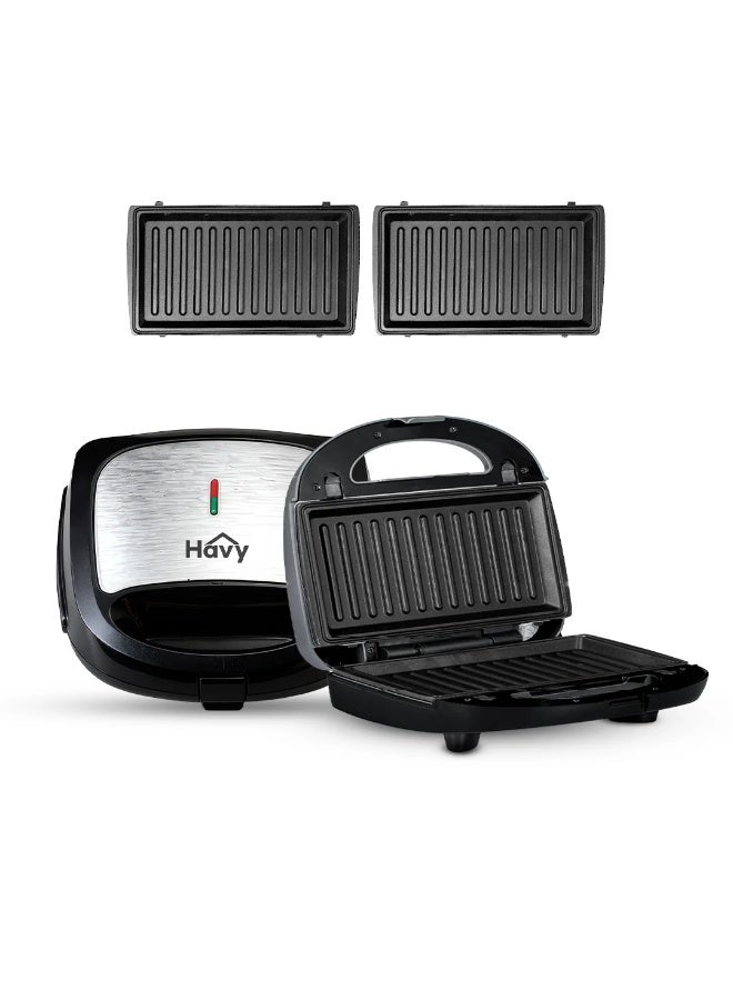 Huffy Sandwich Maker 3x1 800 Watt - Image 2