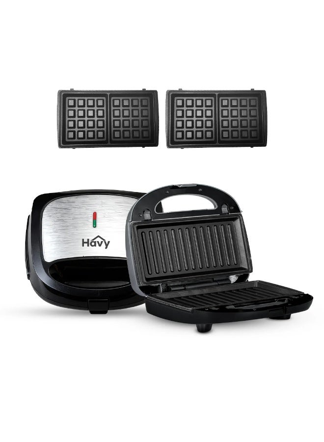 Huffy Sandwich Maker 3x1 800 Watt - Image 3
