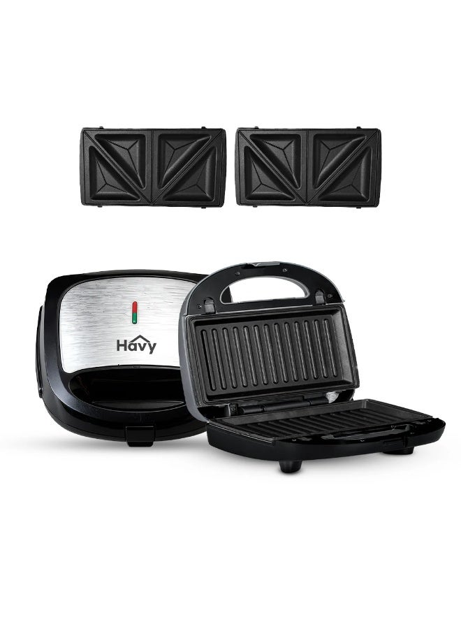 Huffy Sandwich Maker 3x1 800 Watt - Image 4