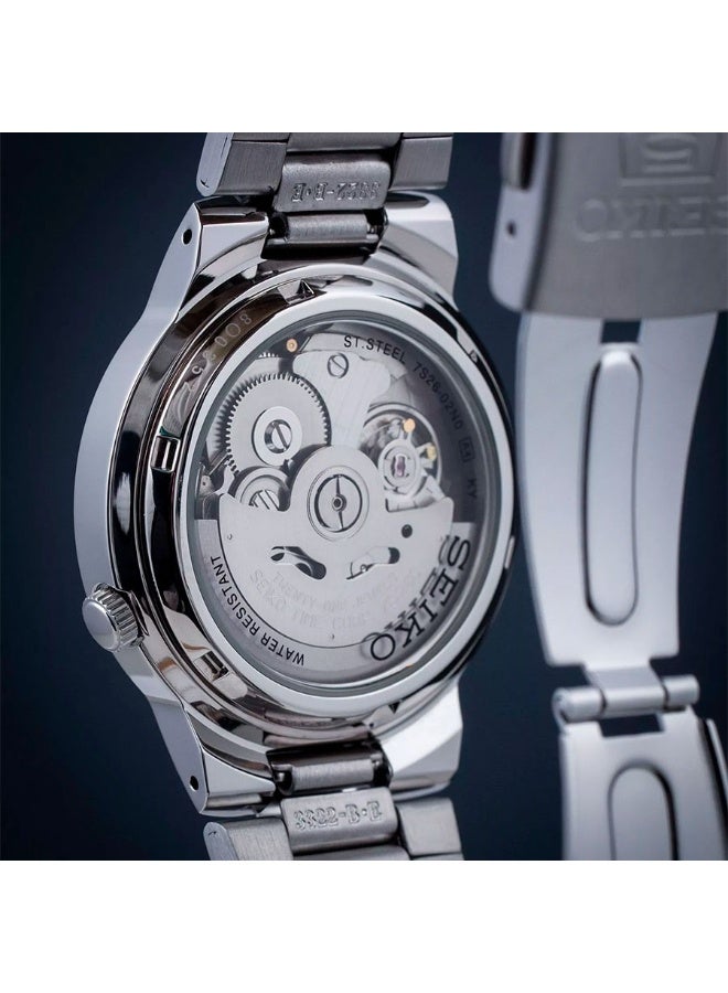 سيكو 5 Sports Automatic Men’s Watch SNKA01K1, 37 mm White Dial, Stainless Steel Case & Bracelet, 30 m WR - Image 5