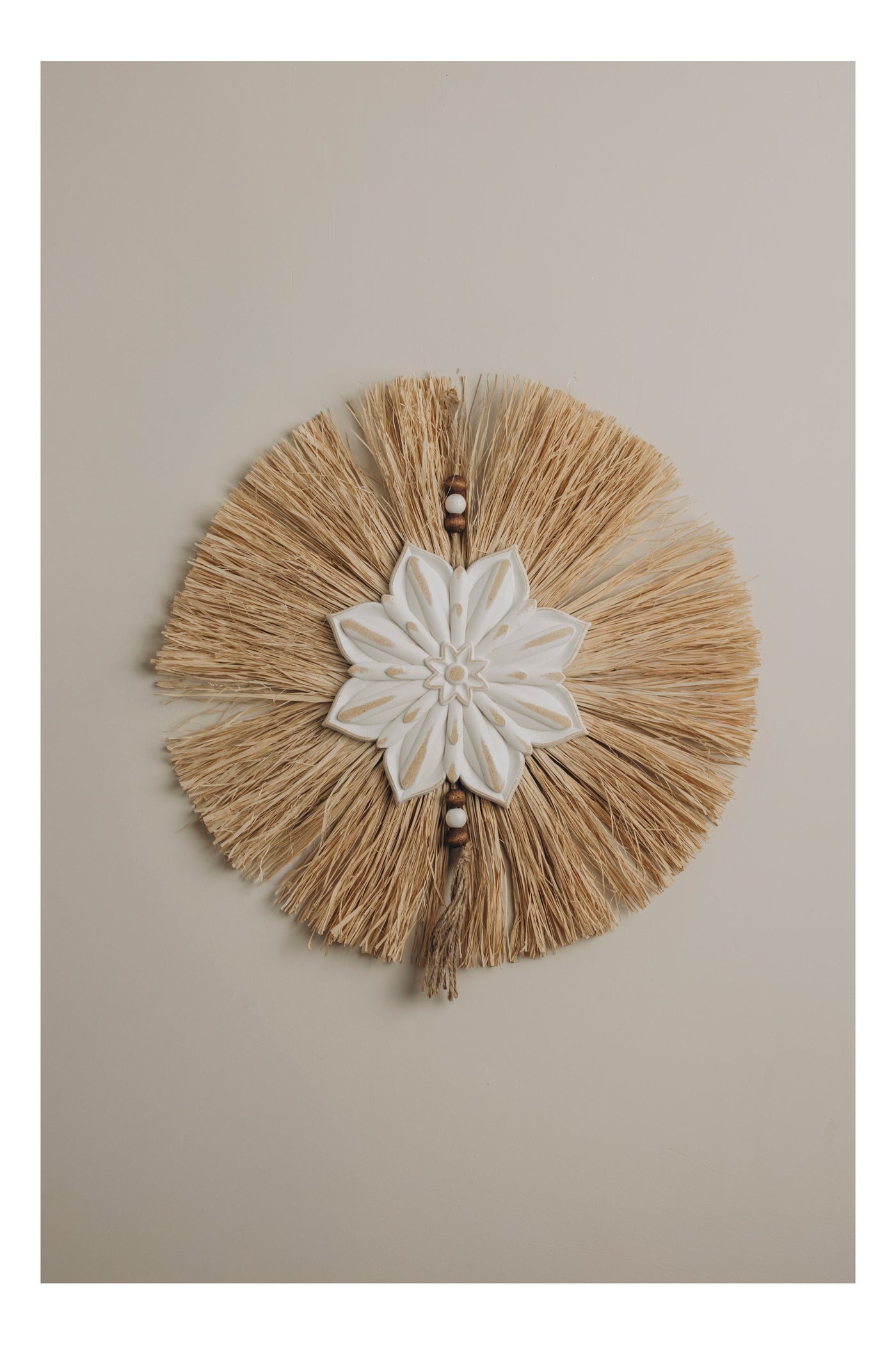 Straw Star-Shaped Wall Hanging