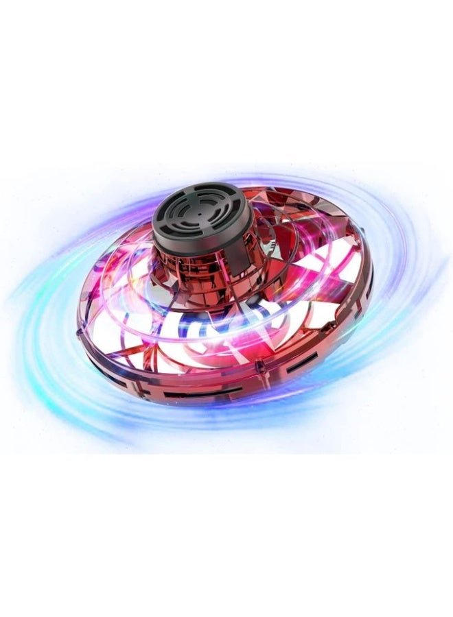 FLYNOVA Flying Spinner, Flying Fidget Spinner with LED Lights, Kids Flying Spinner with USB Rechargeable for Fun Indoor Outdoor (Red) - Image 1