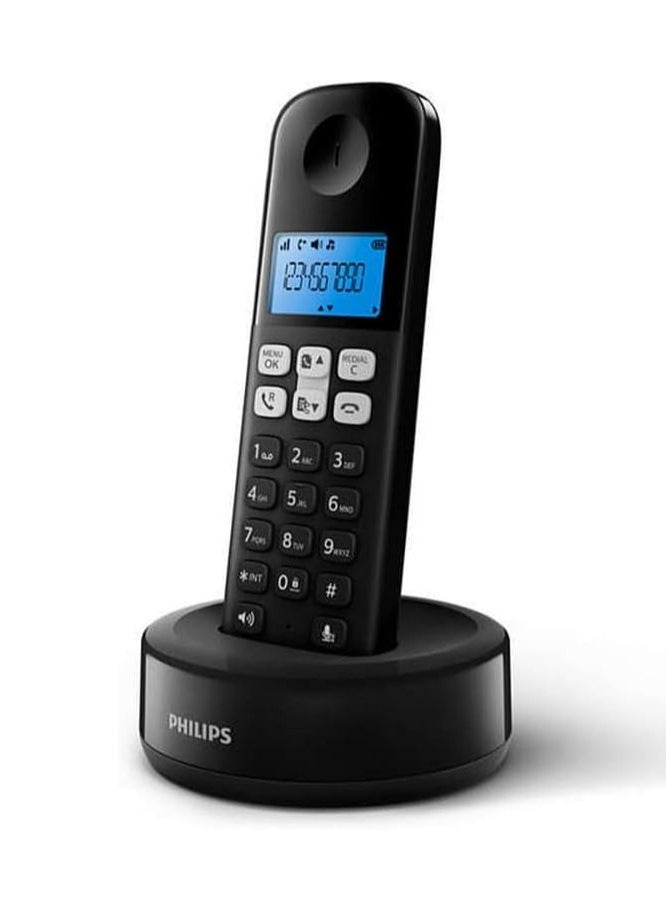 Philips Cordless Telephone - D1611B - DECT Telephone - Home Telephone - Landline Connection - Black  - Image 1