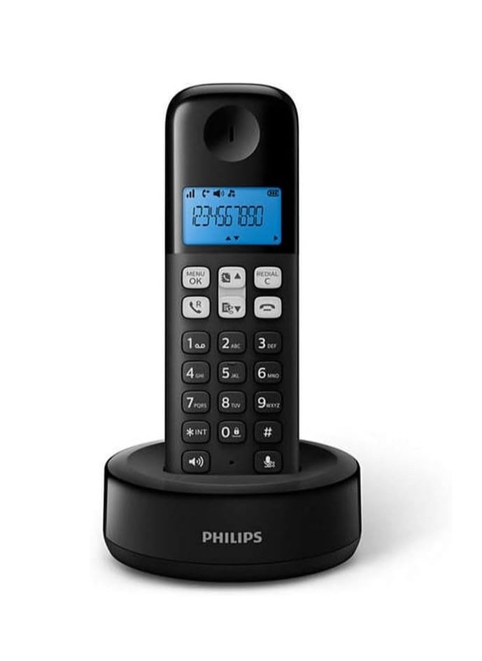 Philips Cordless Telephone - D1611B - DECT Telephone - Home Telephone - Landline Connection - Black  - Image 2