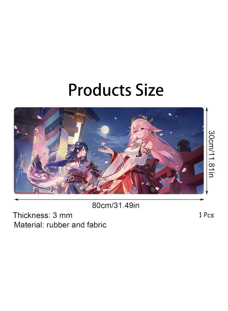 General Genshin Mouse Pad XXL, Genshin Gaming Mouse Pad, Genshin Mouse Pad Anime, Genshin Gaming Pad, Gaming Large Mouse Pad, Genshin Fan Mouse Pad (80 x 30 cm)  - Image 2