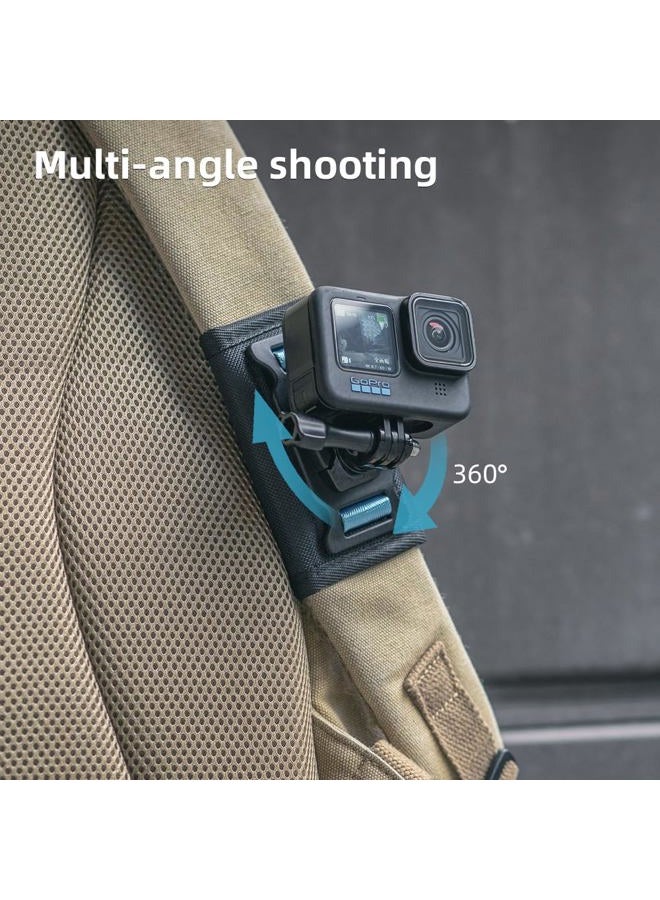 SKEZN Backpack Shoulder Strap Mount Camera with Adjustable Shoulder Pad and 360 Degree Rotating Base Compatible with GoPro Hero 9/8/7/6/5/4/3+,OSMO Action, Xiaoyi 4K and Most Action Cameras - Image 3