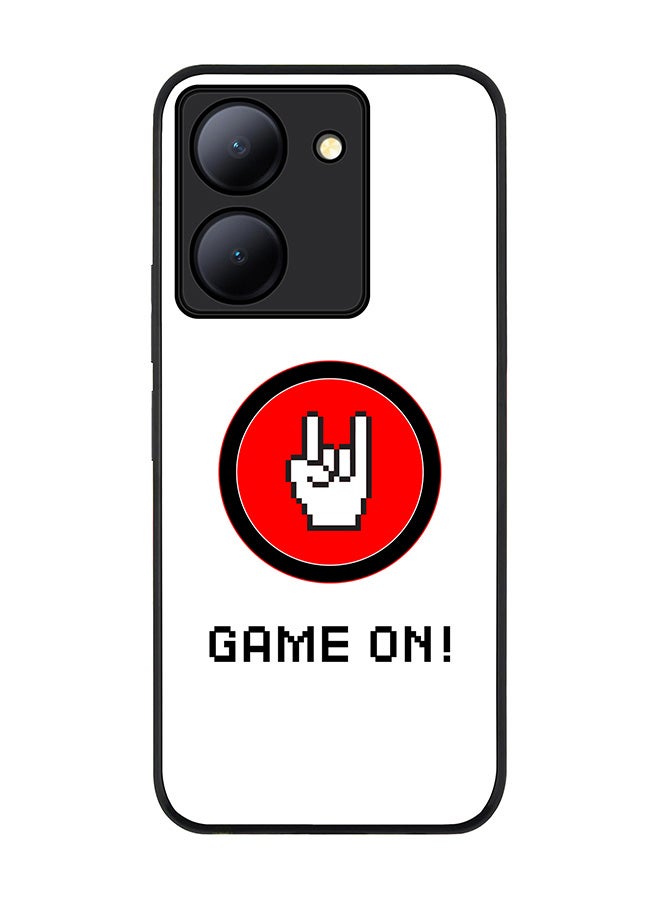 Stylizedd Rugged Black Edge case for Vivo Y36 / Vivo Y36 5G, Slim fit Soft Case Flexible Rubber Edges Anti Drop TPU Gel Thin Cover - Game On - Image 1