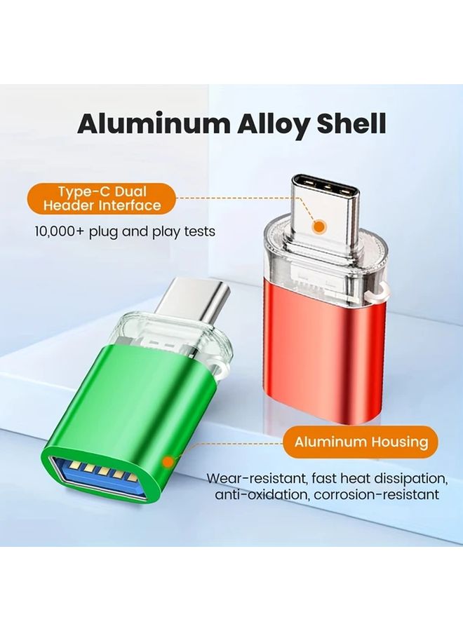 Blue USB 3 0 OTG Adapter Lighting Type C Male to USB Female for Phone Tablet - Image 3