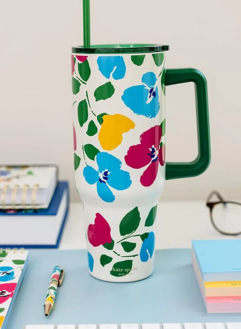 Kate Spade New York Painterly Bouquet Stainless Steel 40 oz. Tumbler