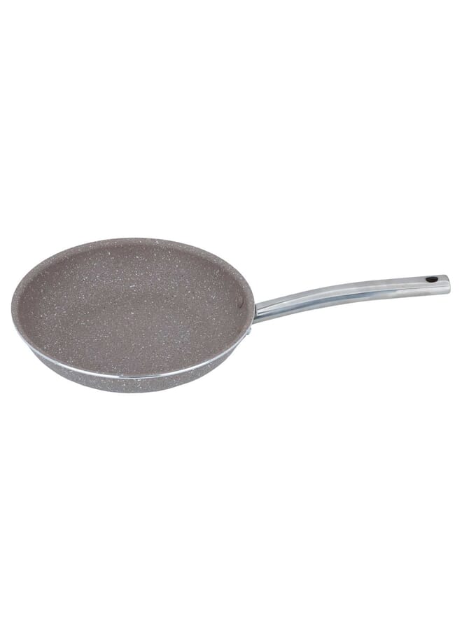 Alsaif Gallery Rocky brown granite frying pan with stainless steel handle, 24 cm - Image 1