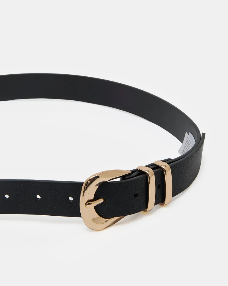 REDTAG Women Black Buckle Belt