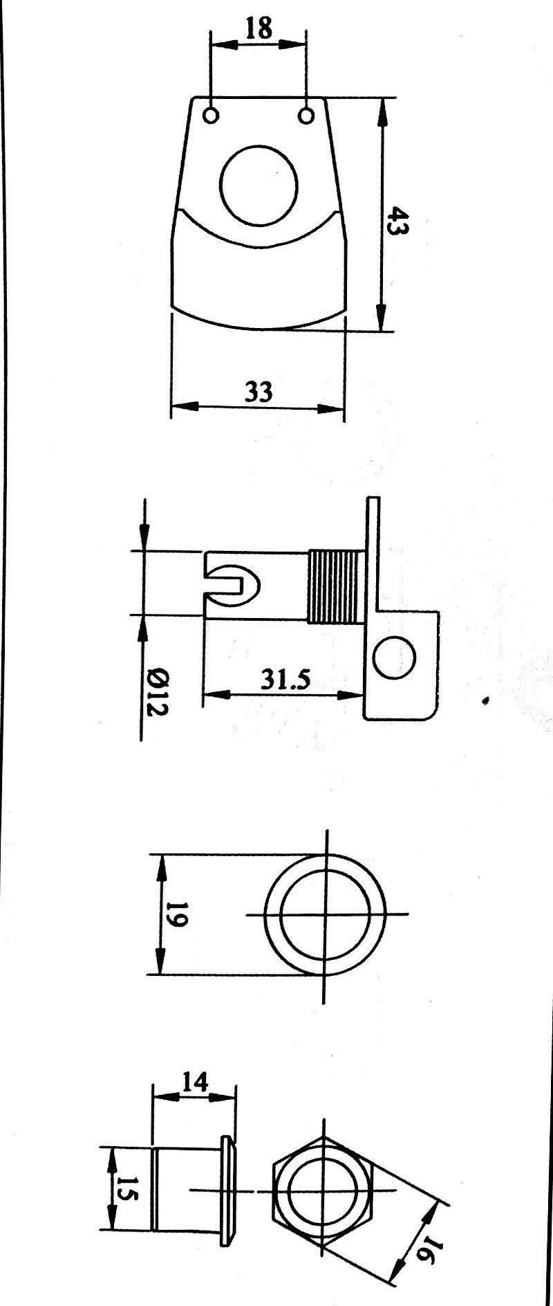 Guyker Bass Tuners (4 for Right) - 1:26 Ratio Open Gear Tuning Key Pegs Machine Head Replacement for Electric Jazz Guitar Bass or Precision Instruments - Black - Image 2