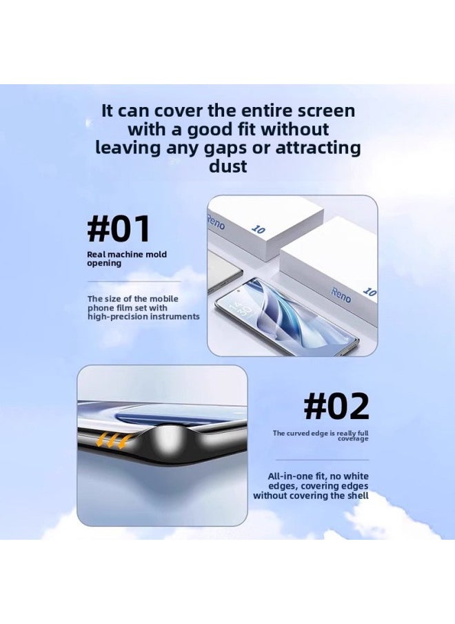Generic - For Opporeno12 Tempered Film 11 Reno9pro10/13 Mobile Phone Film Oppofindx8/x6/x5-Color:Second-stick Dust-free Warehouse [ultra-clear 1 Piece Pack]Upgraded 50 Times Explosion-proofFingerprint Unlocks In SecondsThe Success Rate Of Applying The Film Is 99%]-Size:OPPO Reno12 Pro - Image 1