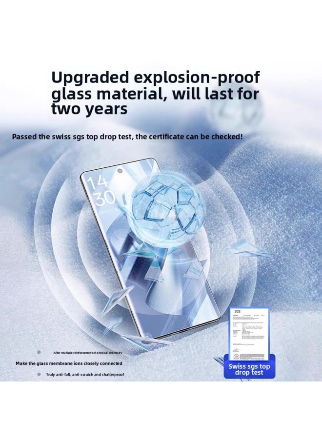 Generic - For Opporeno12 Tempered Film 11 Reno9pro10/13 Mobile Phone Film Oppofindx8/x6/x5-Color:Second-stick Dust-free Warehouse [ultra-clear 1 Piece Pack]Upgraded 50 Times Explosion-proofFingerprint Unlocks In SecondsThe Success Rate Of Applying The Film Is 99%]-Size:OPPO Reno12 Pro - Image 1
