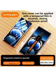 For Opporeno12 Tempered Film 11 Reno9pro10/13 Mobile Phone Film Oppofindx8/x6/x5-Color:Second-stick Dust-free Warehouse [ultra-clear 1 Piece Pack]Upgraded 50 Times Explosion-proofFingerprint Unlocks In SecondsThe Success Rate Of Applying The Film Is 99%]-Size:OPPO Reno12 Pro