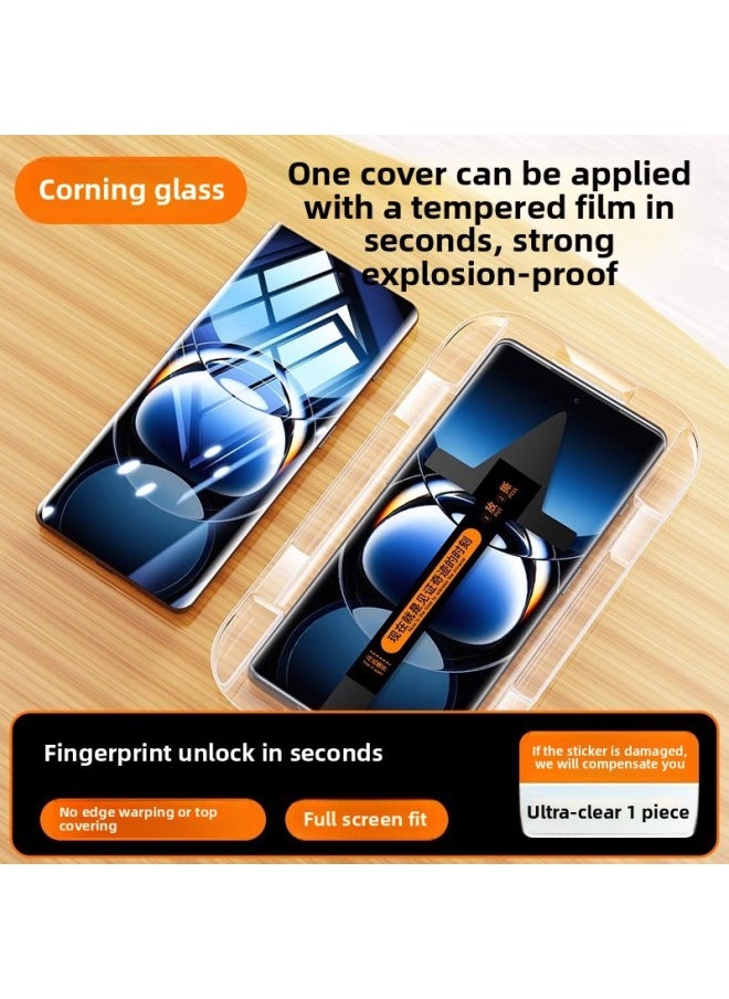 Generic - For Opporeno12 Tempered Film 11 Reno9pro10/13 Mobile Phone Film Oppofindx8/x6/x5-Color:Second-stick Dust-free Warehouse [ultra-clear 1 Piece Pack]Upgraded 50 Times Explosion-proofFingerprint Unlocks In SecondsThe Success Rate Of Applying The Film Is 99%]-Size:OPPO Reno12 Pro - Image 1