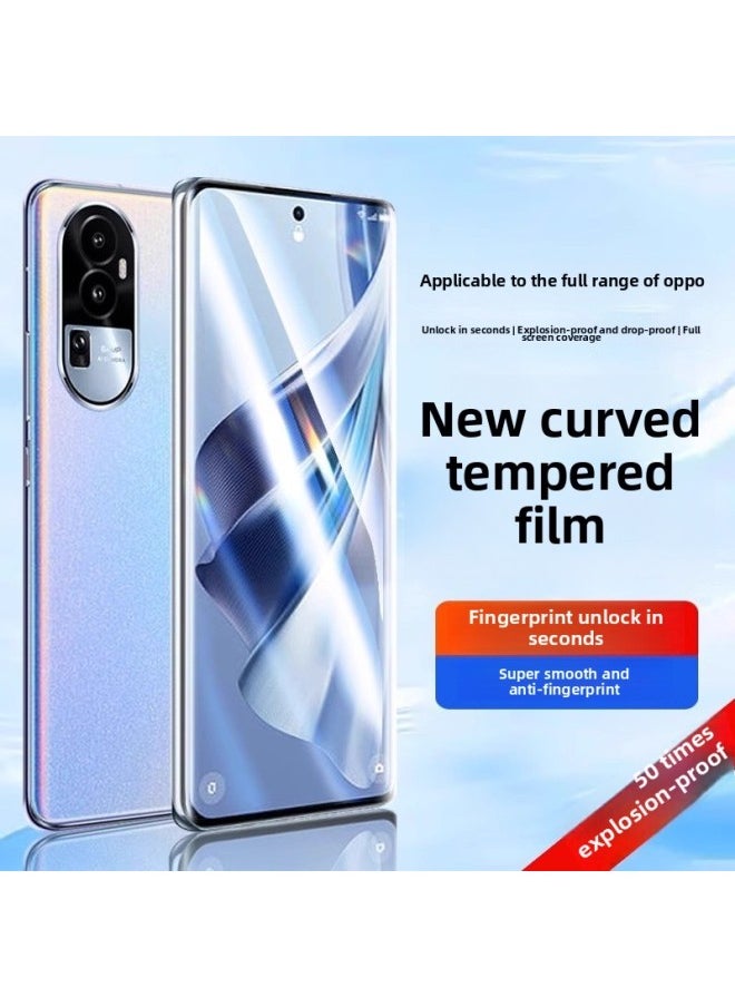 Generic - For Opporeno12 Tempered Film 11 Reno9pro10/13 Mobile Phone Film Oppofindx8/x6/x5-Color:Second-stick Dust-free Warehouse [ultra-clear 1 Piece Pack]Upgraded 50 Times Explosion-proofFingerprint Unlocks In SecondsThe Success Rate Of Applying The Film Is 99%]-Size:OPPO Reno12 Pro - Image 1