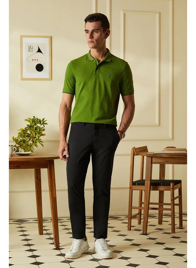 Van Heusen Van Heusen Men's Regular fit T-Shirt (VSKPWRGFP09032_Green M) - Image 2