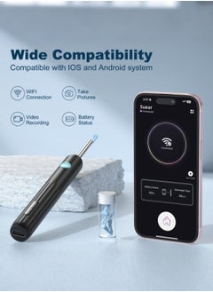 Medcursor Medcursor Ear Wax Removal, Ear Wax Removal Tool Camera with 1080P HD, Ear Cleaner with 6 LED Lights and 6 Soft Ear Scoops for iOS & Android  - Image 4