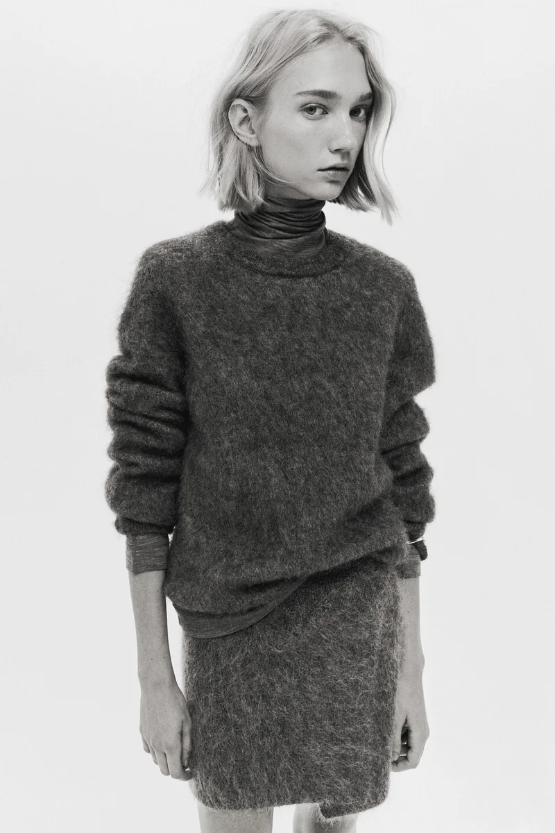 H&M Mohair-blend mini skirt