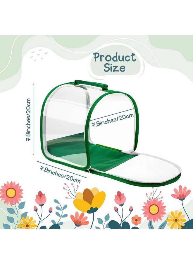 Sratte 3 Pieces Small Butterfly Habitat Insect Mesh Cage Caterpillar Enclosure Bug Terrarium With Carrying Handle For Observing Caterpillars Monarch Butterflies Ladybugs And Other Insects 8 X 8 X 8 Inch - Image 3