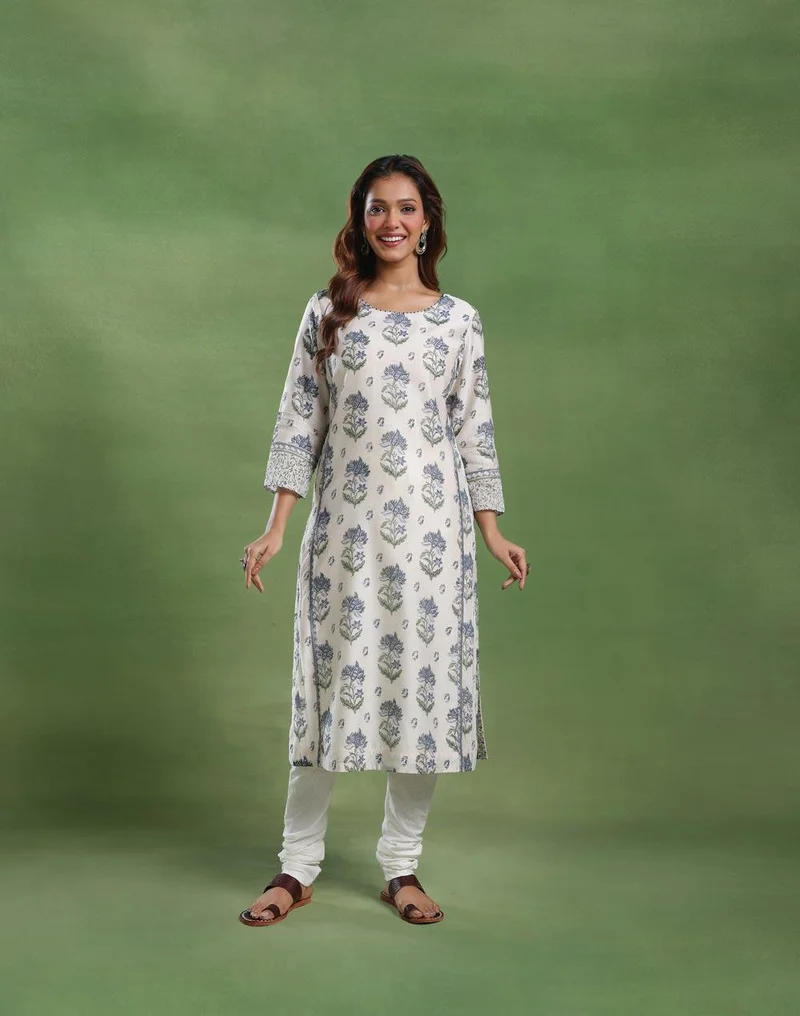 Fabindia Natural Cotton Silk Long Kurta