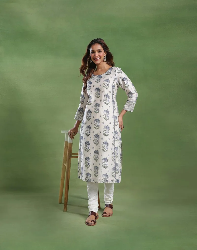 Fabindia Natural Cotton Silk Long Kurta