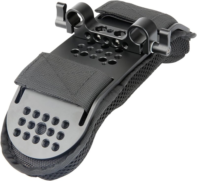 NICEYRIG Steady Shoulder Mount/Shoulder Pad for Video Camcorder Camera DV/DC 15mm Rod Rail Support System DSLR Rig (15mm Railblock) - Image 1