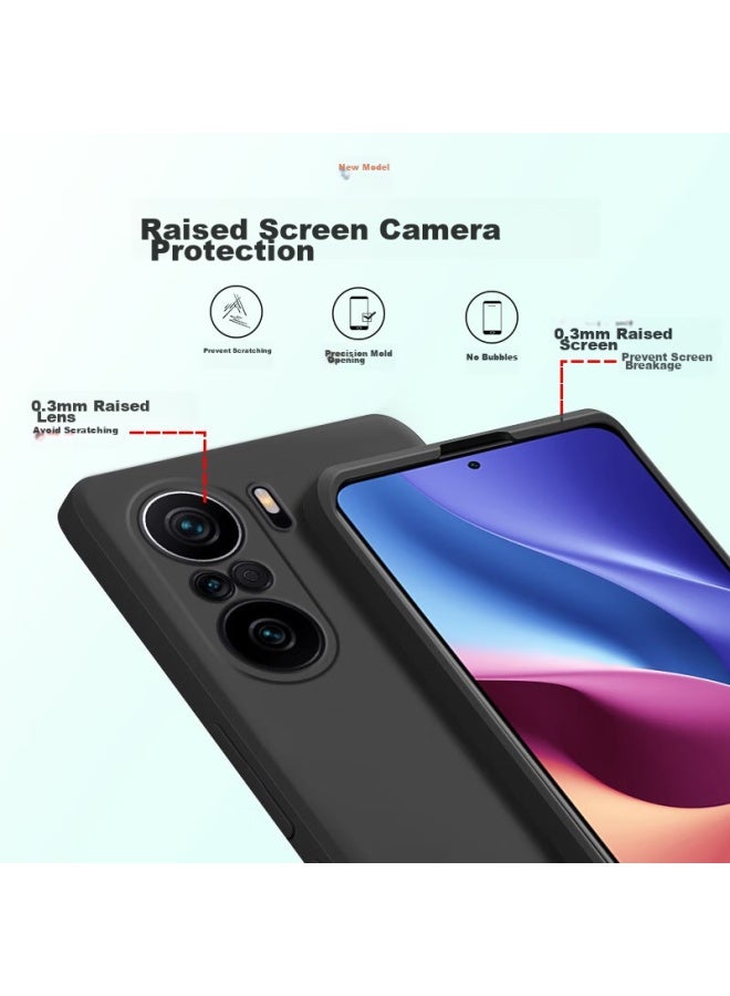 Keklle غطاء هاتف Keklle لهاتف Redmi K40، غطاء واقي لهاتف Redmi K40 Pro، حماية كاملة للعدسة، غطاء سيليكون، شعور مثل الجلد، مضاد للصدمات، رقيق للغاية، رمادي لافندر - Image 4